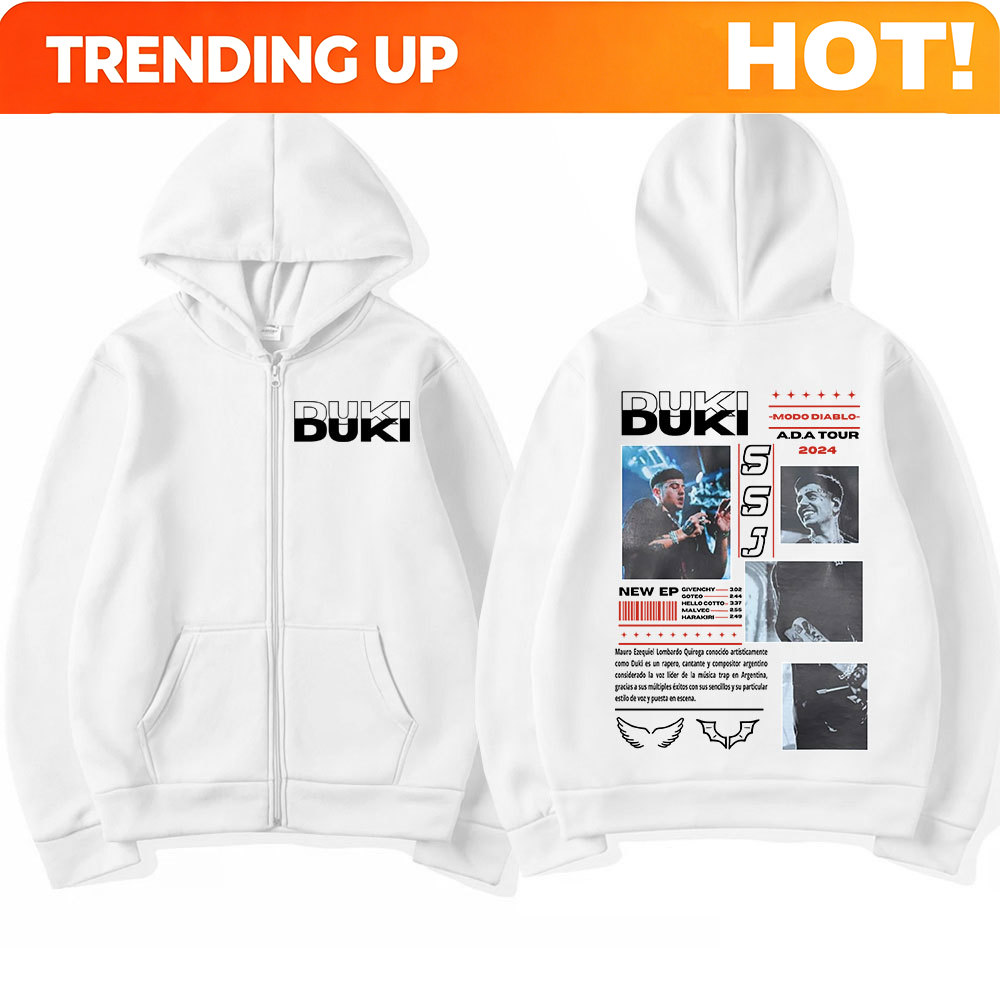 Rapper Duki ADA Tour 2024 Zip  - Mens Fashion Zip Up Hoodies review and price
