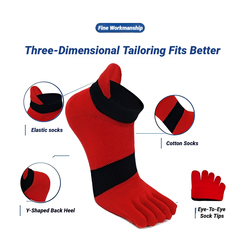 1 Pair Men Toe Sport Socks Sha - Socks Ankle Men review and price