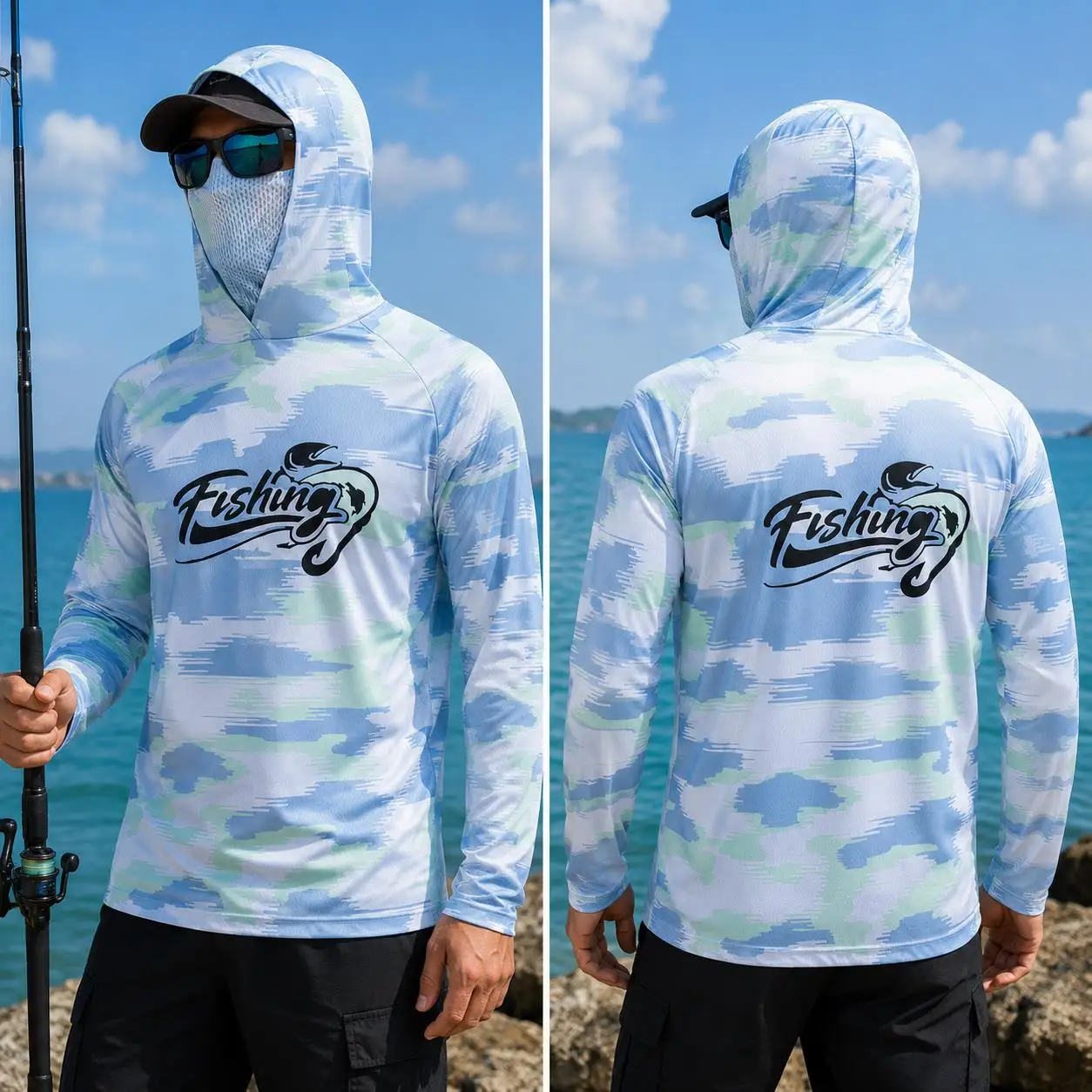Mens Fishing Hooded Shirt UPF5 - Mens Fashion Summer review and price