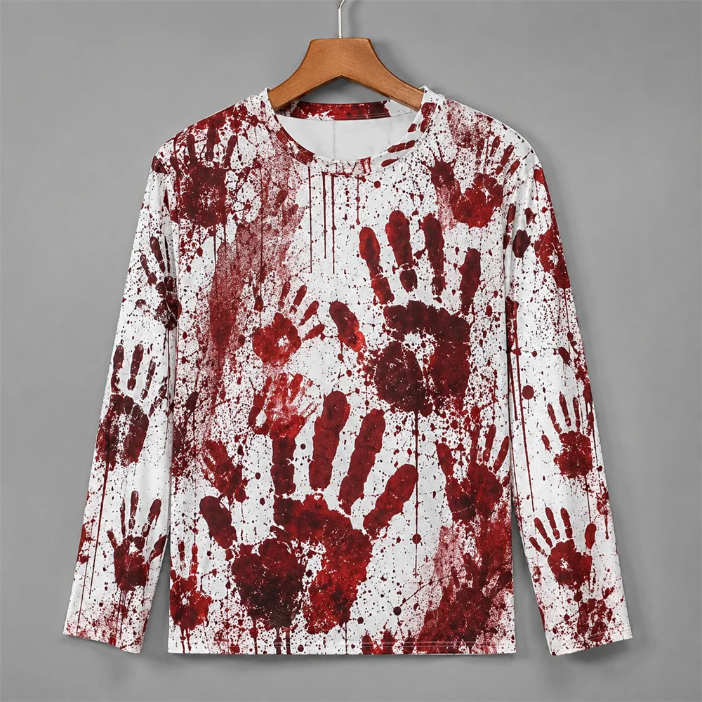 3D Print Horror Red Blood Stai - Mens Fashion Summer review and price