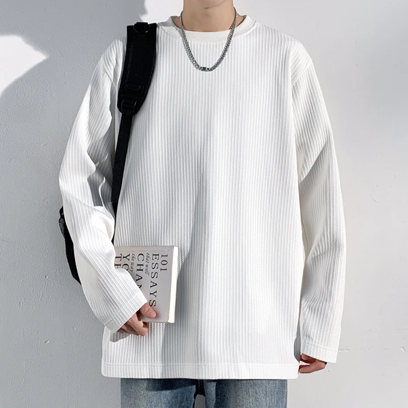 Men Ribbed Knit Crew Neck Long - Mens Fashion Summer review and price