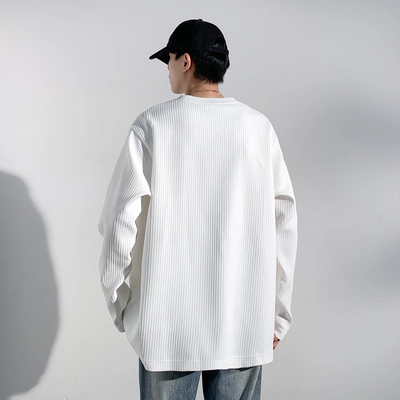 Men Ribbed Knit Crew Neck Long - Mens Fashion Summer review and price