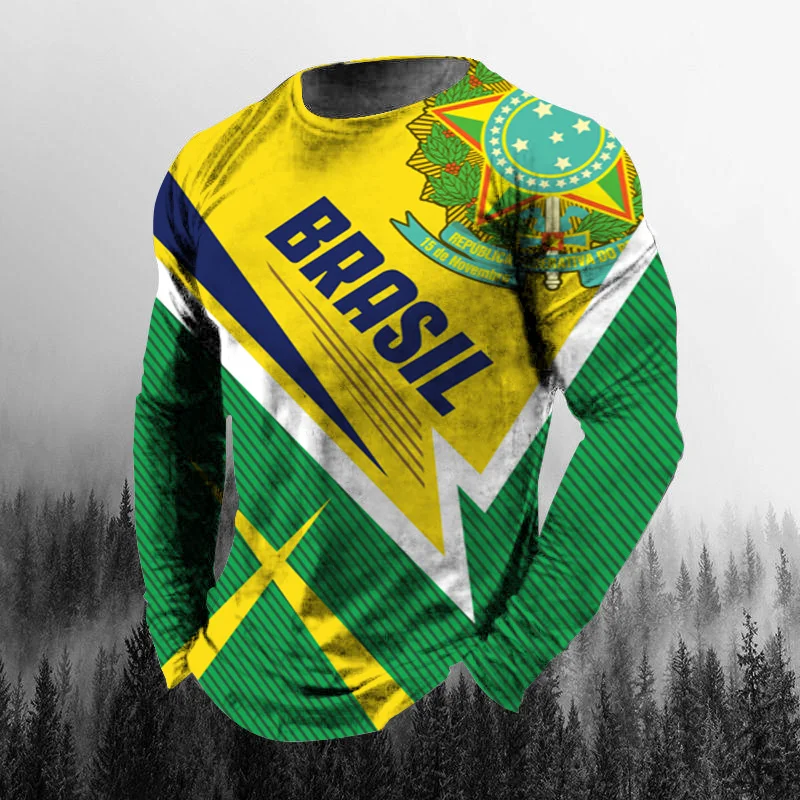 Vintage Brazilian Flag 3D Prin - Mens Fashion Clothes review and price